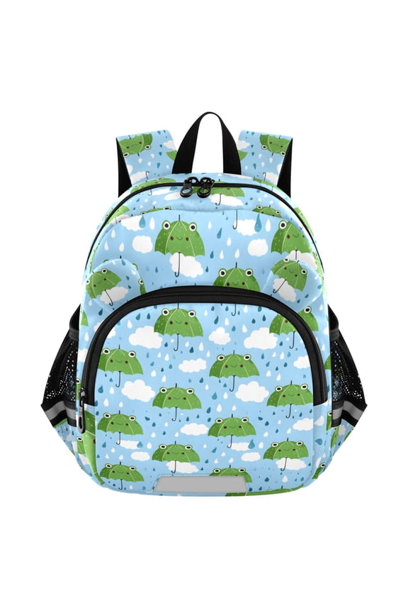 Frog Cartoon Umbrellas Mini Backpack School Bookbag Age 3-7 Medium