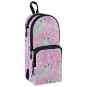 ALAZA Frog Glitter Star Pencil Case Pen Pouch Stationery Organizer Bag