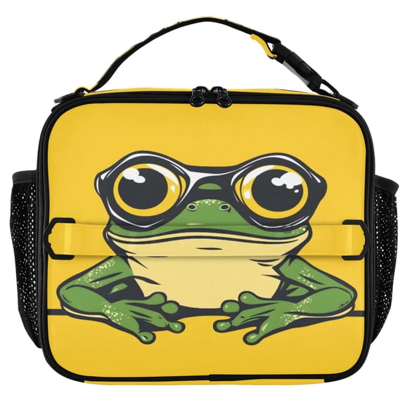 ALAZA Frog Insulated Lunch Box Lunch Bag Cooler Tote with Shoulder Strap
