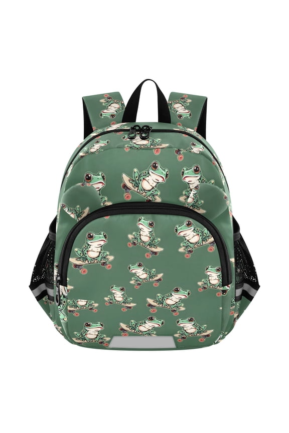 Frog on Skateboard Mini Backpack School Bookbag Age 3-7 Small
