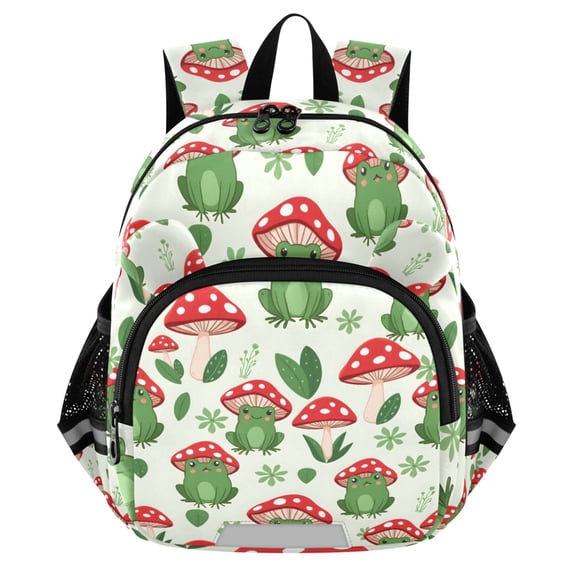 ALAZA Frog with Mushroom Mini Backpack School Bookbag Age 3-7 Medium