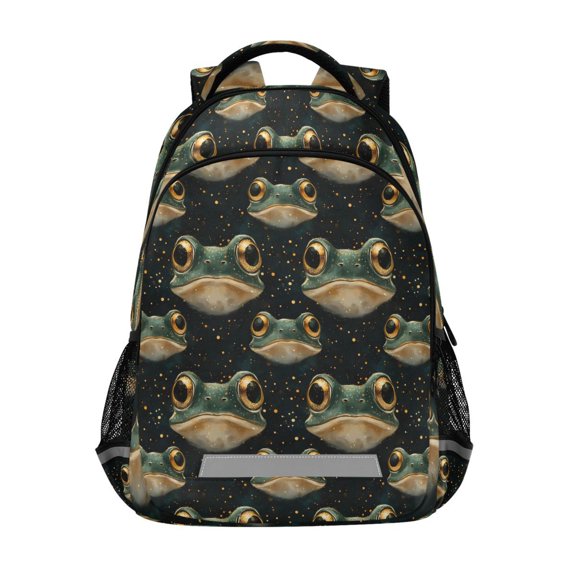 ALAZA Frogs Backpack Elementary School Bag Bookbag Travel Rucksack