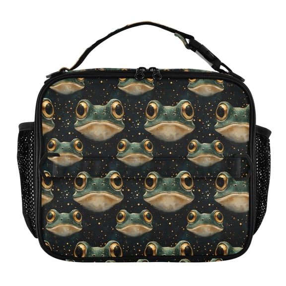 ALAZA Frogs Lunch Box Insulated Lunch Bag Cooler Tote with Shoulder Strap