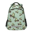 thumbnail image 1 of ALAZA Frogs on Skateboards Backpack Elementary School Bag Bookbag Travel Rucksack, 1 of 7