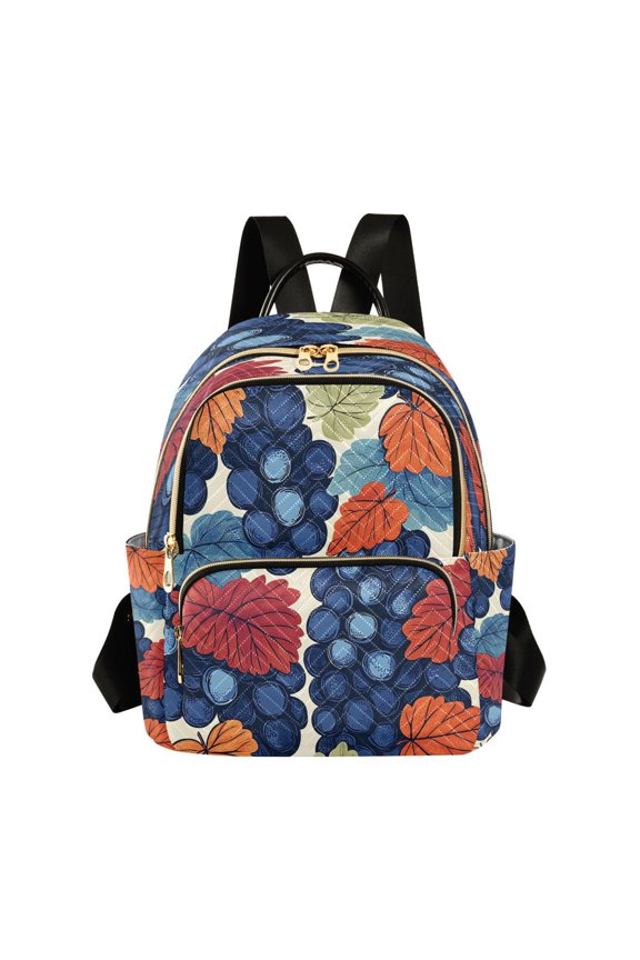 Fruit Grapes Womens Travel Laptop Backpack Large Daypack Ladies Shoulder Bags S