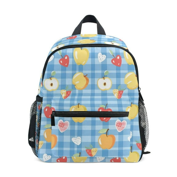 ALAZA Fruit on Checkered Grid School Backpack Small Bookbag Mini Bags
