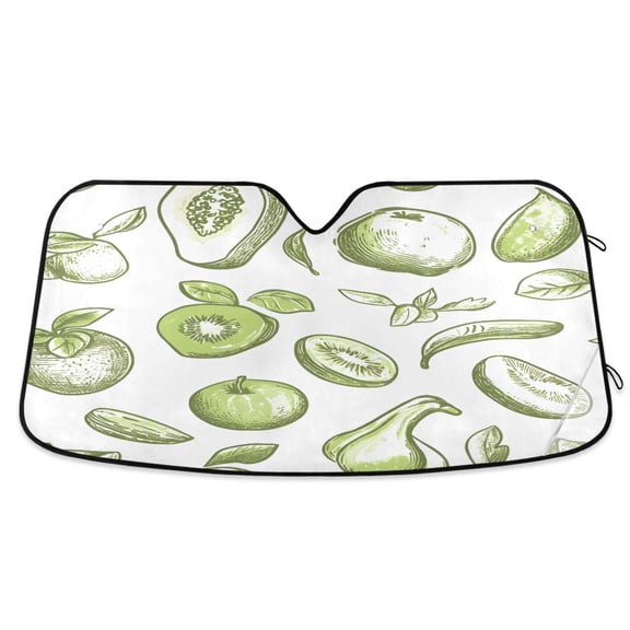 ALAZA Fruits Paint Windshield Sun Shade Car Foldable Sun Visor Block UV Rays Protector 55"x27.6"