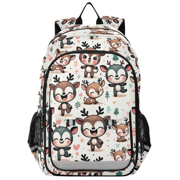 ALAZA Funny Cartoon Deers Laptop Backpack Purse Travel Bag Casual School Bookbag Rucksack for Women Men