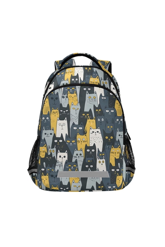 Funny Cute Cats Backpack Elementary School Bag Bookbag Travel Rucksack