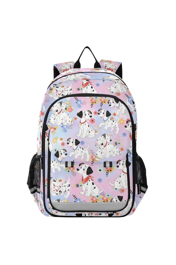 Funny Dalmatian Dog School Laptop Backpack Travel Bag Casual Student Bookbag Rucksack