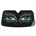 thumbnail image 1 of ALAZA Funny Eyes Windshield Sun Shade Car Foldable Visor Block UV Rays Protector 55"x27.6", 1 of 8