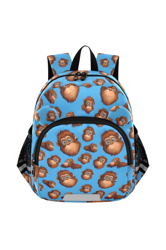 Funny Gorillas Blue Mini Backpack School Bookbag Age 3-7 Small