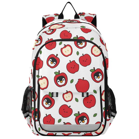 ALAZA Funny Penguins Apples School Laptop Backpack Travel Bag Casual Student Bookbag Rucksack