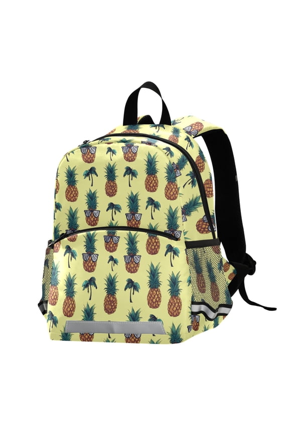 Funny Pineapple Sunglasses School Backpack Elementary Student Bookbag