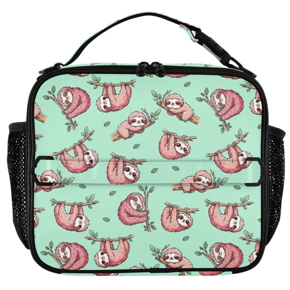 ALAZA Funny Sloth Insulated Lunch Box Lunch Bag Cooler Tote with Shoulder Strap