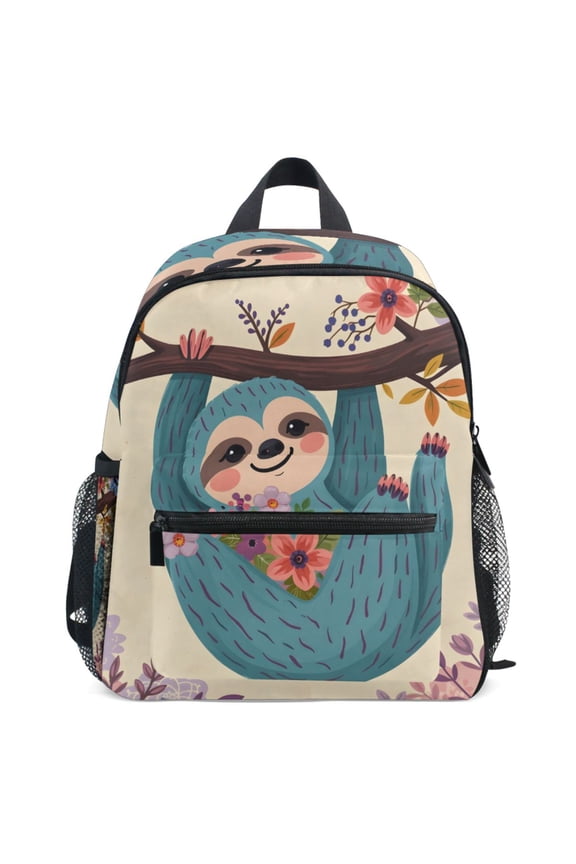 Funny Sloth Pattern School Backpack Student Bookbag Mini Bag