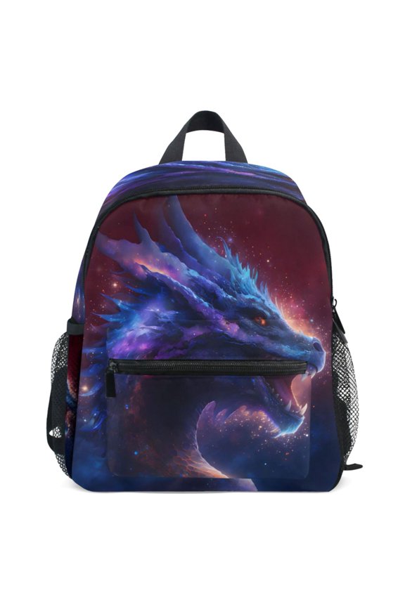 Galaxy Dragon Pattern School Backpack Student Bookbag Mini Bag
