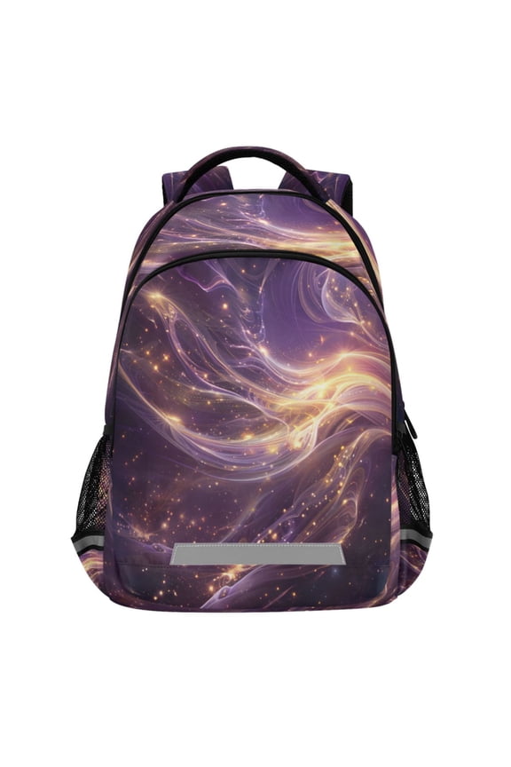 Galaxy Glitter Pattern Backpack Elementary School Bags Student Bookbag Travel Rucksack