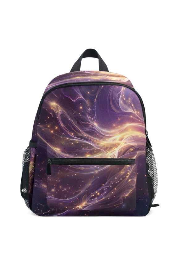Galaxy Glitter Pattern School Backpack Student Bookbag Mini Bag