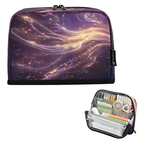 ALAZA Galaxy Glitter Pencil Case Pen Pouch Bag Large Capacity Organizer