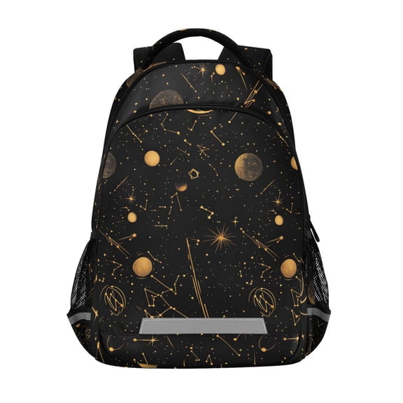ALAZA Galaxy Moon Boho Star Backpack Elementary School Bag Bookbag Travel Rucksack