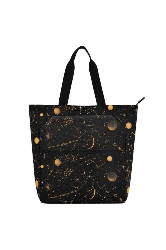 Galaxy Moon Boho Star School Book Bag Kids Tote Bags Handbag