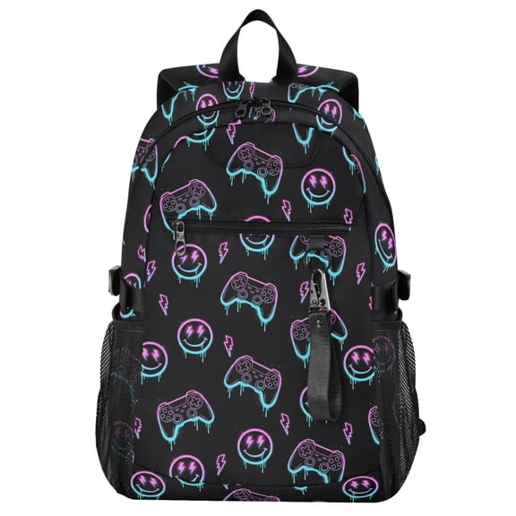 ALAZA Game Controller Gradient Pattern School Backpack Travel Laptop Bag College Bookbag Casual Daypack for Women Men