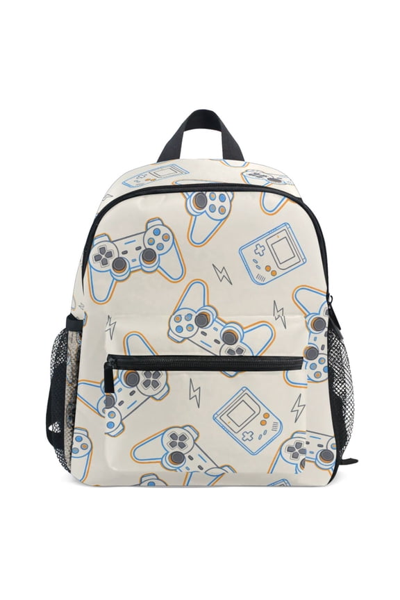 Game Controller Lightning Pattern School Backpack Student Bookbag Mini Bag