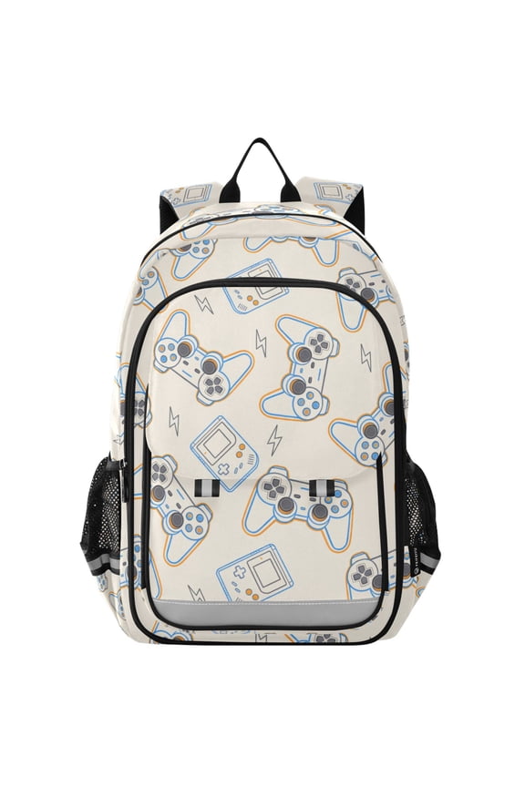 Game Controller Lightning School Laptop Backpack Travel Bag Casual Student Bookbag Rucksack