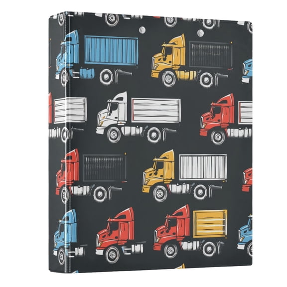 ALAZA Garbage Truck 3 Ring Binder 1.5 Inch Three Ring Office Binders w/ clipboard & 3 pockets, Hold 200 Sheets, 1 pc
