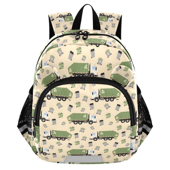 ALAZA Garbage Trucks Mini Backpack School Bookbag Age 3-7 Medium