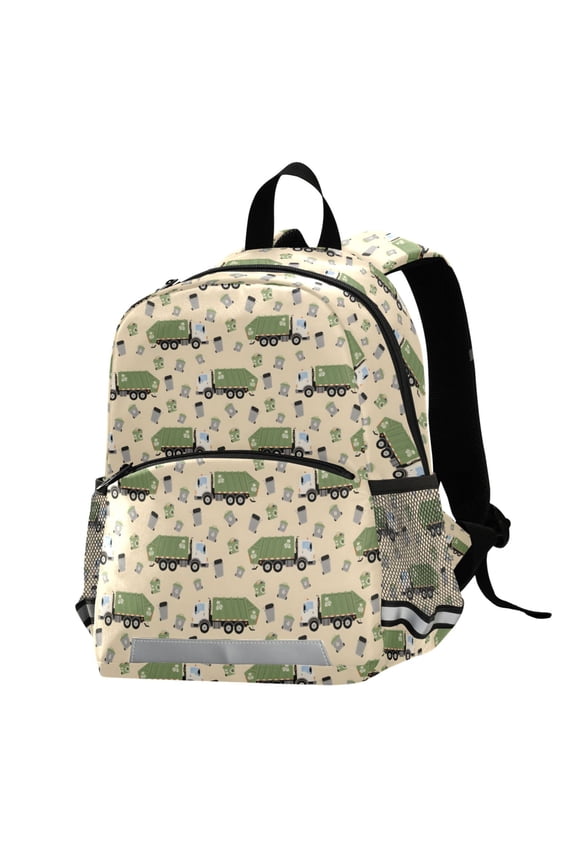 Garbage Trucks School Backpack Elementary Student Bookbag