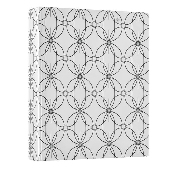 ALAZA Geometric Coin 3 Ring Binder 1.5 Inch Three Ring Office Binders w/ clipboard & 3 pockets, Hold 200 Sheets, 1 pc