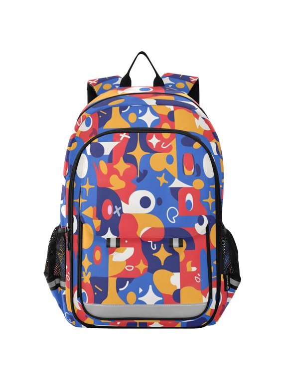 Geometric Funny Pattern Laptop Backpack Purse Travel Bag Casual School Bookbag Rucksack for Women Men