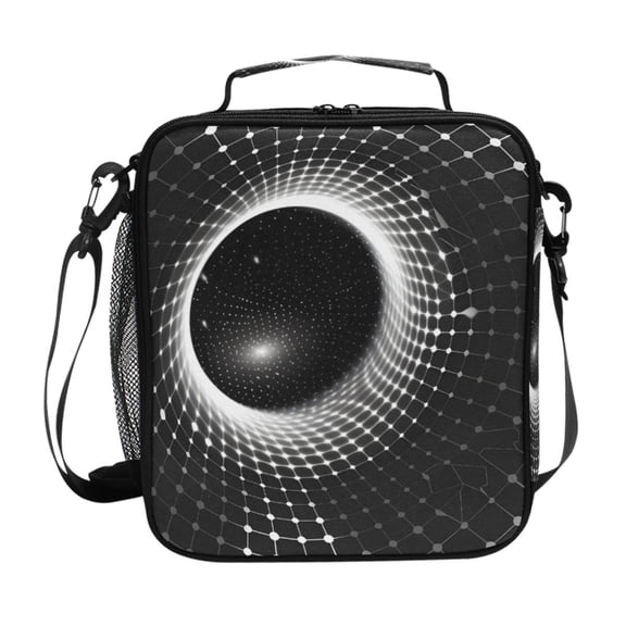 ALAZA Geometric Optical Illusion Lunch Box Insulated Lunch Bag Reusable Thermal Cooler Tote School Picnic