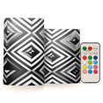 thumbnail image 1 of ALAZA Geometric Plaid Pattern 2 PCs LED Flickering Flameless Candles with Remote Timer Battery Operated Candle, 1 of 7