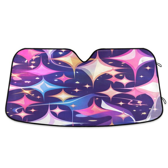 ALAZA Geometric Shiny Pattern Windshield Sun Shade Car Foldable Sun Visor Block UV Rays Protector 57"x31.5"