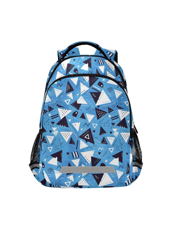 Geometric Triangle Backpack Elementary School Bag Bookbag Travel Rucksack