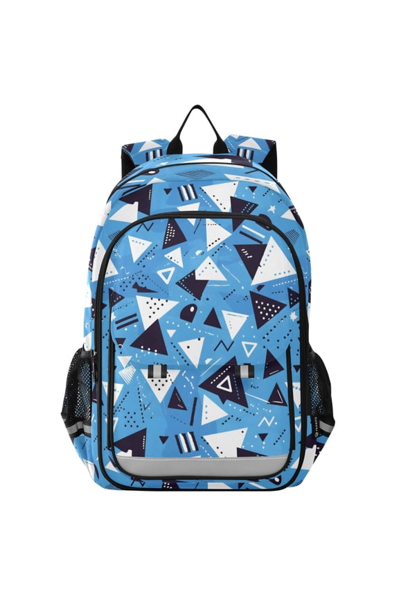 Geometric Triangle Laptop Backpack Purse Travel Bag Casual School Bookbag Rucksack for Women Men