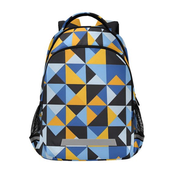 ALAZA Geometry Triangle Pattern Backpack Elementary School Bag Bookbag Travel Rucksack