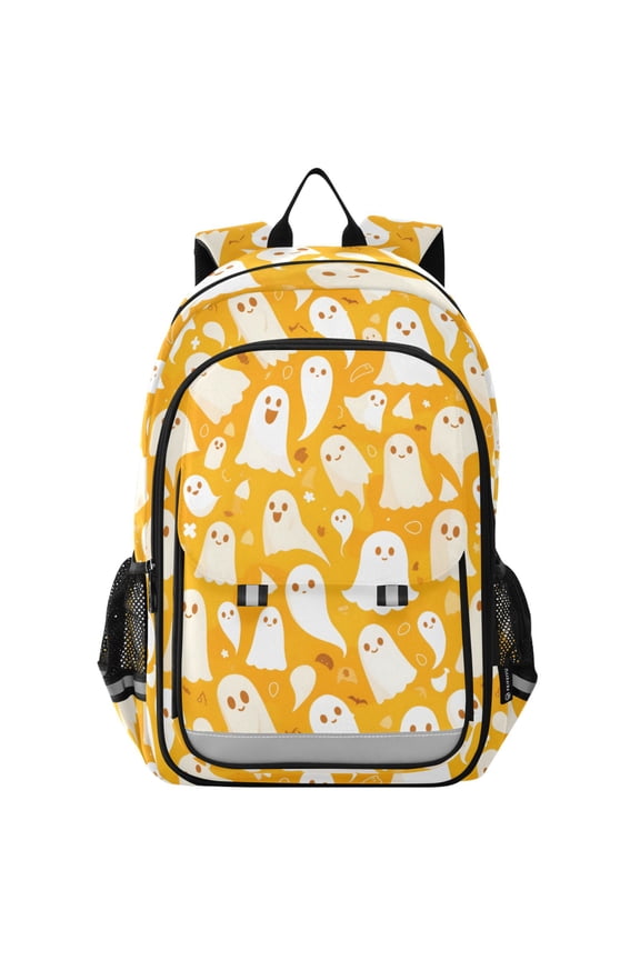 Ghost Halloween Laptop Backpack Purse Travel Bag Casual School Bookbag Rucksack for Women Men