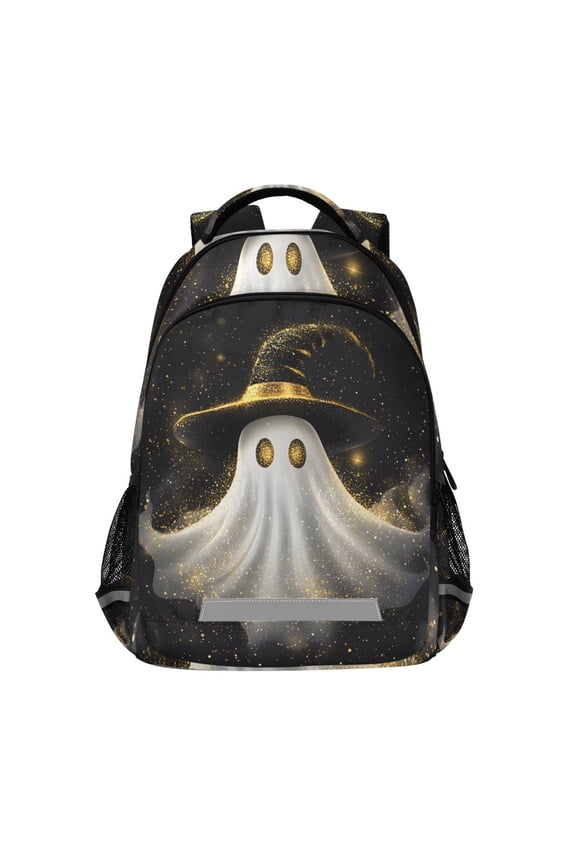 Ghost with Hat Backpack Elementary School Bag Bookbag Travel Rucksack