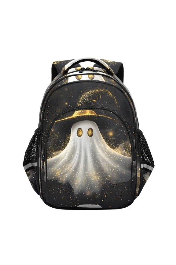 Ghost with Hat School Backpack Elementary Bag Bookbag Travel Rucksack