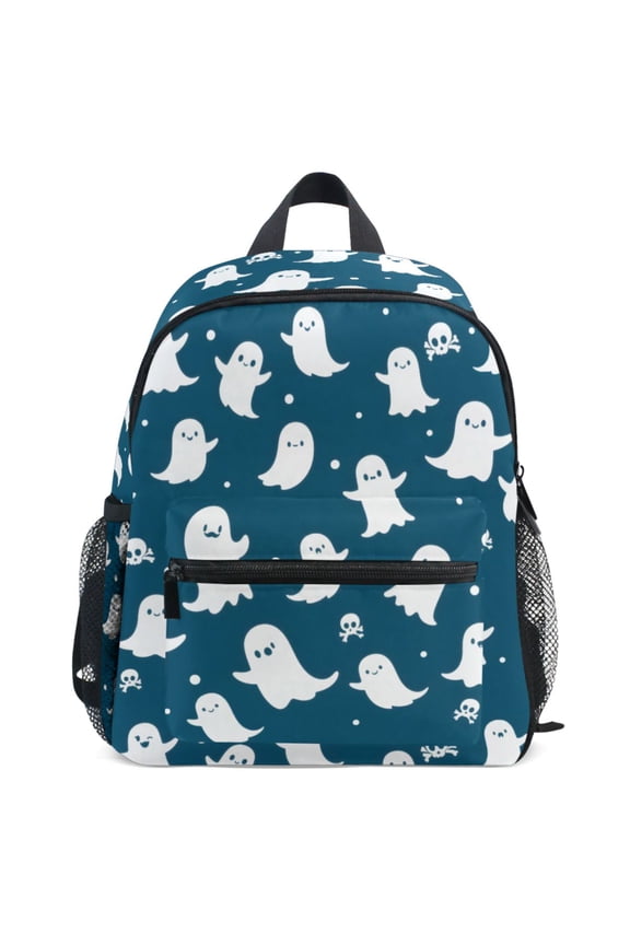 Ghosts Skull Pattern School Backpack Student Bookbag Mini Bag