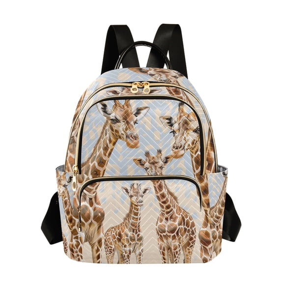 ALAZA Giraffe Family Womens Travel Laptop Backpack Large Daypack Ladies Shoulder Bags S