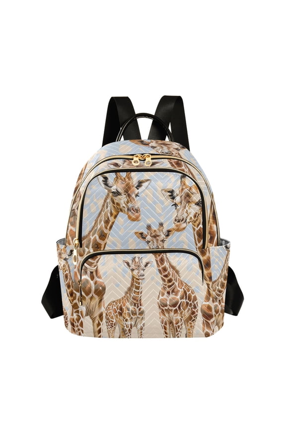 Giraffe Family Womens Travel Laptop Backpack Large Daypack Ladies Shoulder Bags S