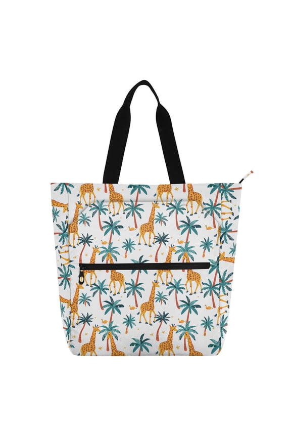 Giraffes Palm Tree School Book Bag Kids Tote Bags Handbag