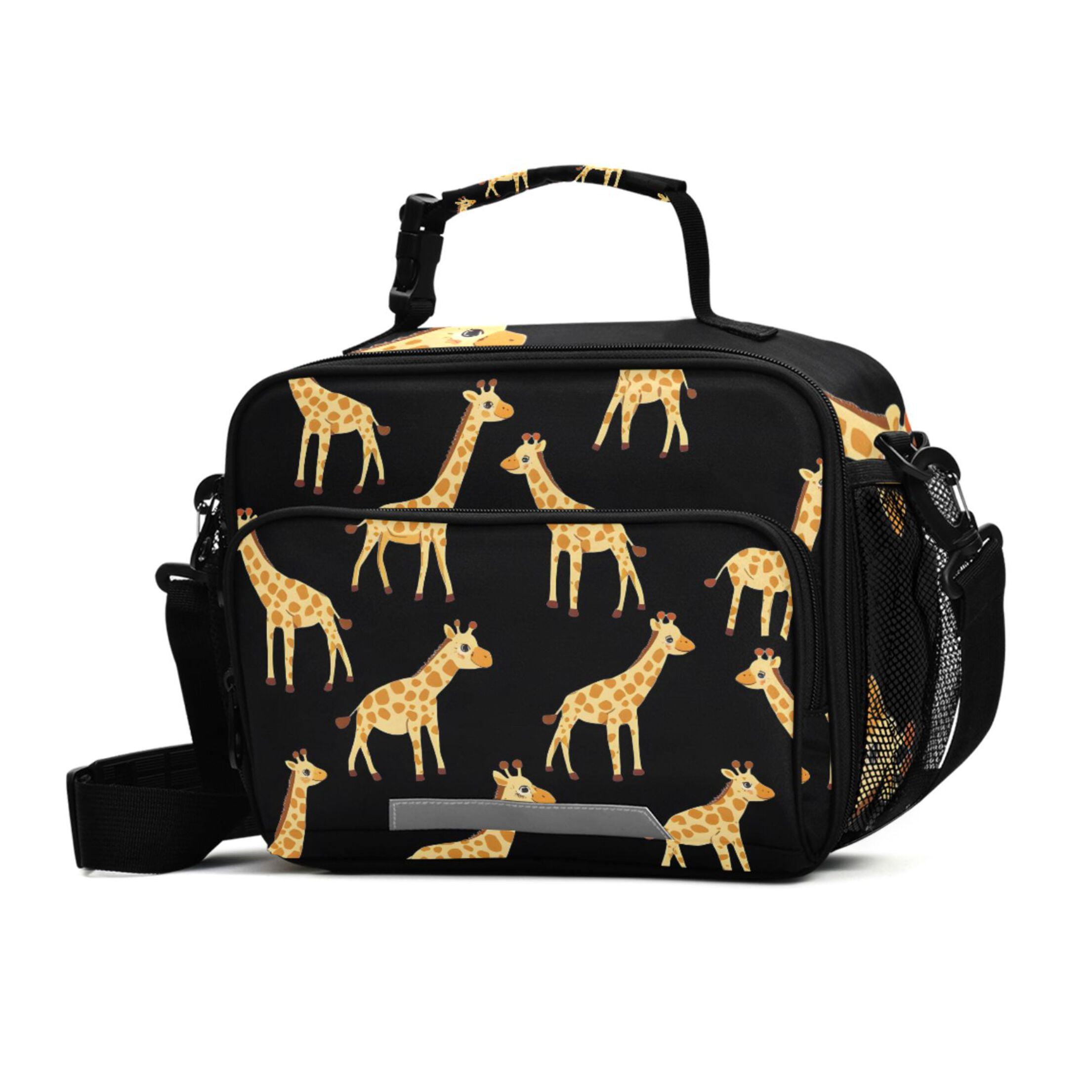 ALAZA Giraffes Pattern Lunch Box Insulated Cooler Bag Reusable Tote Bags Shoulder Strap