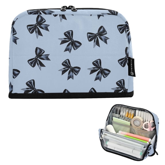 ALAZA Glitter Bow Pencil Case Pen Pouch Bag Large Capacity Organizer