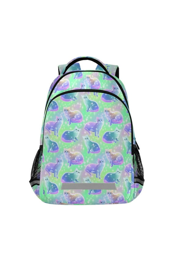 Glitter Cute Cats Backpack Elementary School Bag Bookbag Travel Rucksack